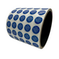 1,000 TamperColor Blue Custom Printed Security Labels: Circle 0.5" (13mm) >Click on item details to customize.
