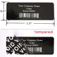 1,000 TamperColor Black Custom Printed Security Labels: Tamper Evident, Rectangle 1.5" x 0.6" (38mm x 15mm) >Click on item details to customize.