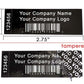 5,000 TamperColor Black Custom Printed Security Labels: Tamper Evident, Rectangle 2.75" x 1" (70mm x 25mm) >Click on item details to customize.