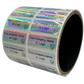 250 TamperColor Holographic Rainbow Color/ Finish Custom Printed Security Labels: Tamper Evident, Rectangle 1.5" x 0.6" (38mm x 15mm) >Click on item details to customize.