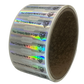 1,000 TamperColor® Holographic Rainbow Color/ Finish Custom Printed Security Labels: Tamper Evident, Dogbone Shape Size 1.75" x 0.375 (44mm x 9mm) >Click on item details to customize.