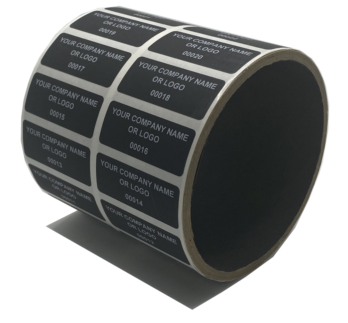 250 Non Residue Black Tamper-Evident Stickers TamperGuard® Security Label Seal , Rectangle 1.5" x 0.6" (38mm x 15mm) >Click on item details to customize.