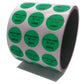 5,000 Non Residue Green Tamper-Evident Stickers TamperGuard® Security Label Seal , Round/ Circle 0.75" diameter (19mm) >Click on item details to customize.