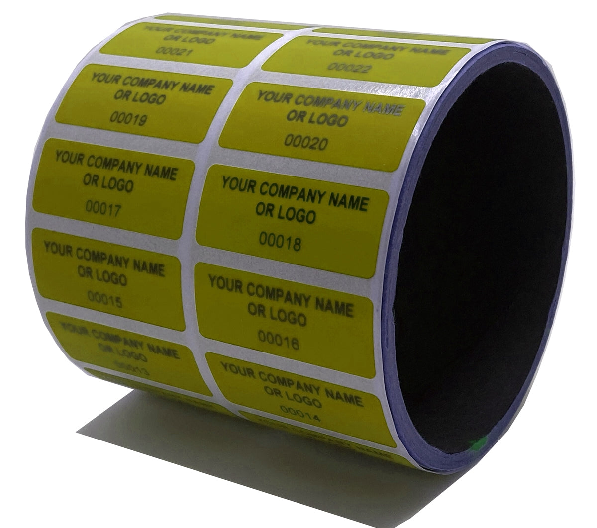 250 Non Residue Yellow Tamper-Evident Stickers TamperGuard® Security Label Seal , Rectangle 1.5" x 0.6" (38mm x 15mm) >Click on item details to customize.
