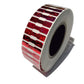 1,000 Red Tamper Evident Security Hologram Label Seal Sticker, Dogbone 1.75" x 0.375" (44mm x 9mm). CustomPrinted. >Click on item details to Customize.
