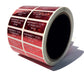 2,000 Red Tamper Evident Security Holographic Label Seal Sticker, Rectangle 2" x 1" (51mm x 25mm). CustomPrinted. >Click on item details to Customize.