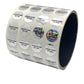 5,000 Silver Tamper Evident Security Hologram Round Label Seal Sticker, Circle 0.625" diameter (16mm). CustomPrinted. >Click on item details to Customize.