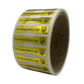 500 Tamper Evident Security Labels Gold TamperVoidPro Seal Sticker, Dogbone Shape Size 1.75" x 0.375 (44mm x 9mm). Custom Printed. >Click on item details to customize.