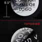 500 Silver Bright TamperVoid Metallic Tamper Evident Security Labels Seal Sticker, Round/ Circle 0.5" diameter (13mm). Custom Print. >Click on item details to customize it.