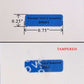 250 Tamper Evident Blue Security Labels TamperColor Seal Sticker, Rectangle 0.75" x 0.25" (19mm x 6mm). Printed: Warranty Void if Removed + Serialization.