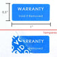 5,000 Tamper Evident Blue Security Labels TamperColor Seal Sticker, Rectangle 1" x 0.5" (25mm x 13mm). Printed: Warranty Void if Removed.