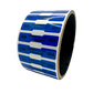 500 Tamper Evident Blue Security Labels TamperColor Seal Sticker, Dogbone Shape Size 1.75" x 0.375 (44mm x 9mm). Printed: Warranty Void if Removed + Serialization