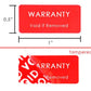 250 Tamper Evident Red Security Labels TamperColor Seal Sticker, Rectangle 1" x 0.5" (25mm x 13mm). Printed: Warranty Void if Removed.