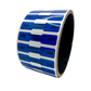 500 Tamper Evident Blue Non Residue Security Labels TamperGuard® Seal Sticker, Dogbone 1.75" x 0.375" (44mm x 9mm). Printed: Warranty Void if Removed + Serialized