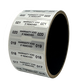 500 Tamper Evident Metallic Silver Matte Non Residue Security Labels TamperGuard® Seal Sticker, Dogbone 1.75" x 0.375" (44mm x 9mm). Printed: Warranty Void if Removed + Serialized