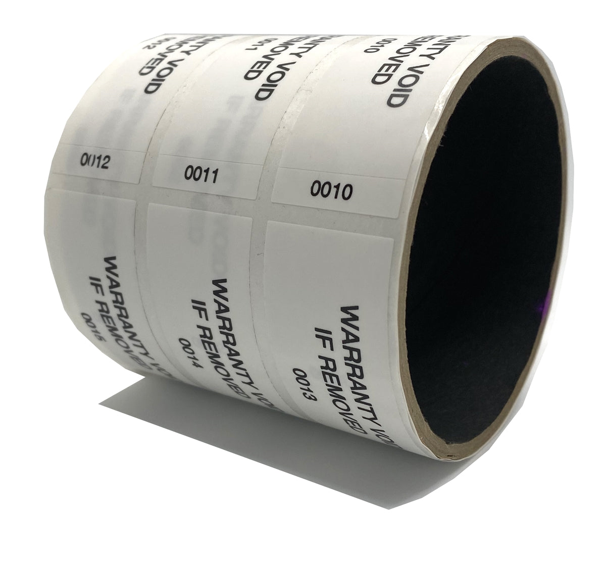 1,000 Tamper Evident White Non Residue Security Labels TamperGuard® Seal Sticker, Rectangle 2.75" x 1" (70mm x 25mm). Printed: Warranty Void if Removed + Serialized