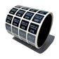 250 Black Tamper Evident Holographic Security Label Seal Sticker TamperMax®, Square 1" x 1" (25mm x 25mm). Printed: Warranty Void if Removed + Serialization