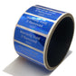 500 Blue Tamper Evident Holographic Security Label Seal Sticker TamperMax®, Rectangle 2" x 1" (51mm x 25mm). Printed: Warranty Void if Removed + Serialization