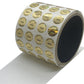 1,000 Gold Tamper Evident Holographic Gold Security Label Seal Sticker TamperMax®, Circle 0.625" diameter (16mm). Printed: Warranty Void if Removed + Serialization