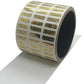 250 Gold Tamper Evident Holographic Gold Security Label Seal Sticker TamperMax®, Rectangle 0.75" x 0.25" (19mm x 6mm). Printed: Warranty Void if Removed.
