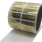 2,000 Gold Tamper Evident Holographic Gold Security Label Seal Sticker TamperMax®, Rectangle 1.5" x 0.6" (38mm x 15mm). Printed: Warranty Void if Removed + Serialization