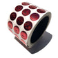 500 Red Tamper Evident Holographic Security Label Seal Sticker TamperMax®, Round/ Circle 0.625" diameter (16mm). Printed: Warranty Void if Removed + Serialization