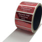 5,000 Red Tamper Evident Holographic Security Label Seal Sticker TamperMax®, Rectangle 2" x 0.75" (51mm x 19mm). Printed: Warranty Void if Removed + Serialization