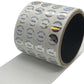 250 Silver Tamper Evident Holographic Silver Bright Security Label Seal Sticker TamperMax®, Circle 0.75" diameter (19mm). Printed: Warranty Void if Removed + Serialization