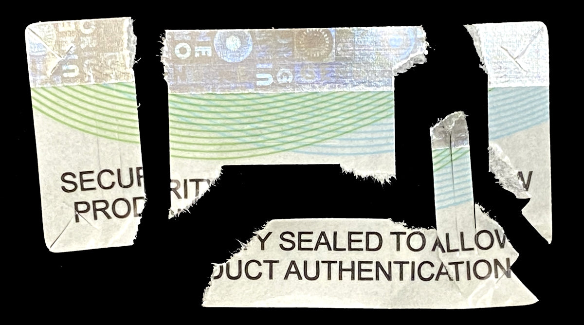 1,000 Semi Destructible Security Label with Holographic Stripe 1.3" x 0.7" (34mm x 18mm)