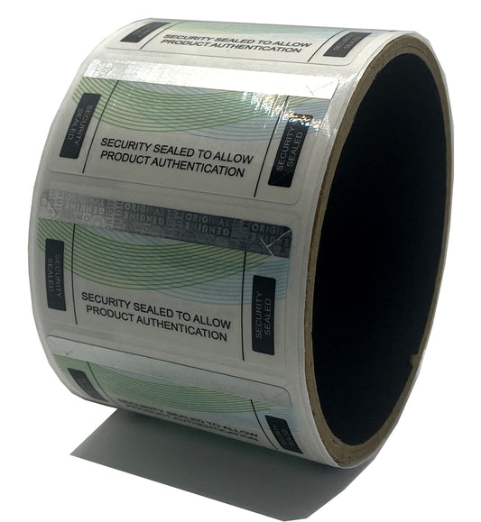 250 Semi Destructible Security Label with Holographic Stripe 2" x 1" (51mm x 25mm)