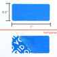 2,000 Blue Tamper-Evident Security Labels TamperColor® Seal Stickers, Rectangle 1" x 0.5" (25mm x 13mm).