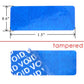 10,000 Blue Tamper-Evident Security Labels TamperColor® Seal Stickers, Rectangle 1.5" x 0.6" (38mm x 15mm).