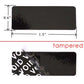 10,000 Black Tamper-Evident Security Labels TamperColor® Seal Stickers, Rectangle 1.5" x 0.6" (38mm x 15mm).