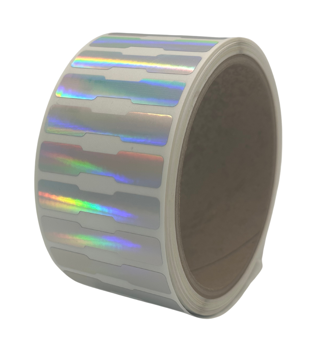 10,000 Rainbow Tamper-Evident Security Labels TamperColor® Seal Stickers, Dogbone Shape Size 1.75" x 0.375 (44mm x 9mm).