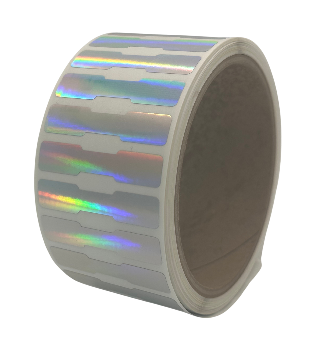 1,000 Rainbow Tamper-Evident Security Labels TamperColor® Seal Stickers, Dogbone Shape Size 1.75" x 0.375 (44mm x 9mm).