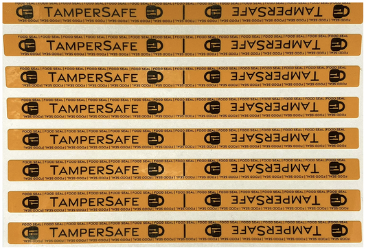 10,000 Neon No Residue Tamper-Evident Food Seals Security Labels TamperGuard®s Size 4" x 0.25" (101mm x 6mm)
