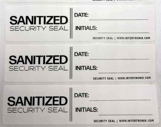 1,000 Medium Size White No Residue Area Seal Security Labels TamperGuard®s For Doors 4" x 1" (101.6 mm x 25.4mm)