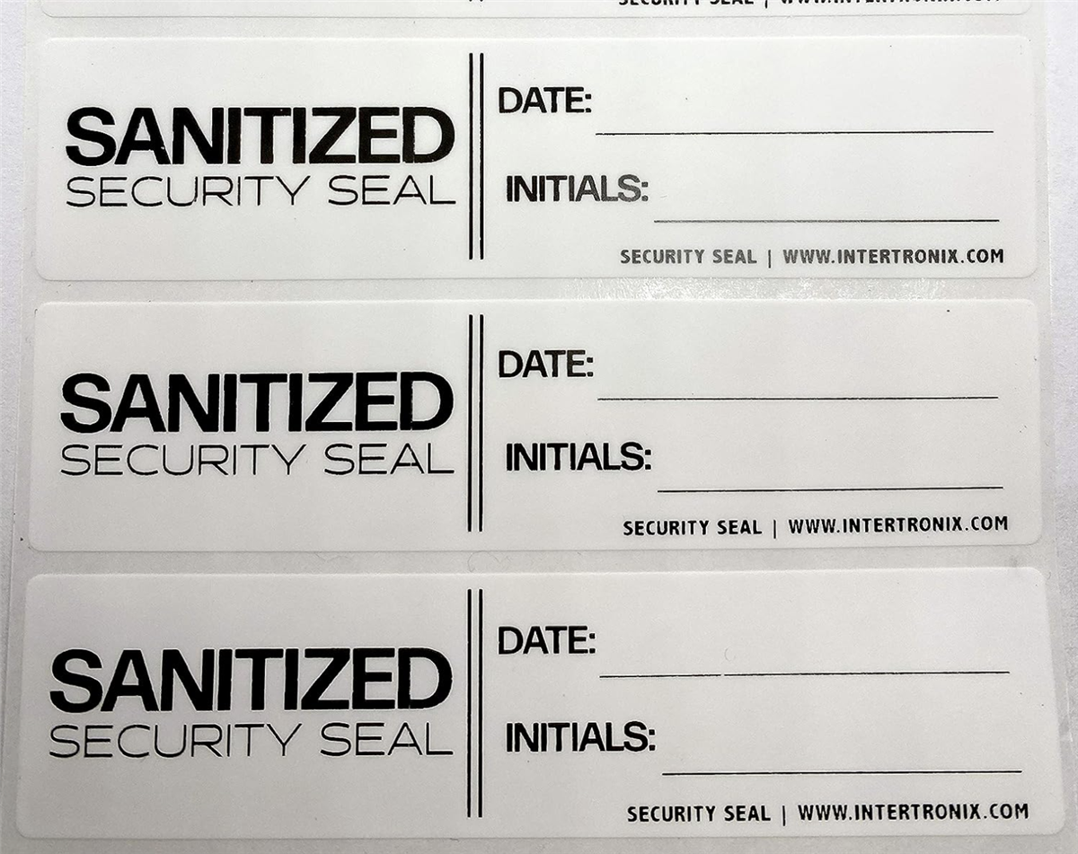 1,000 Medium Size White No Residue Area Seal Security Labels TamperGuard®s For Doors 4" x 1" (101.6 mm x 25.4mm)