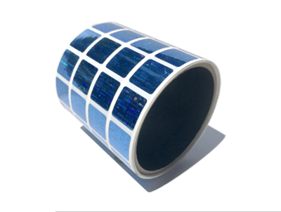 250 Blue Tamper Evident Holographic Security Label Seal Sticker, Rectangle .75" x 0.6" (19mm x 15mm).