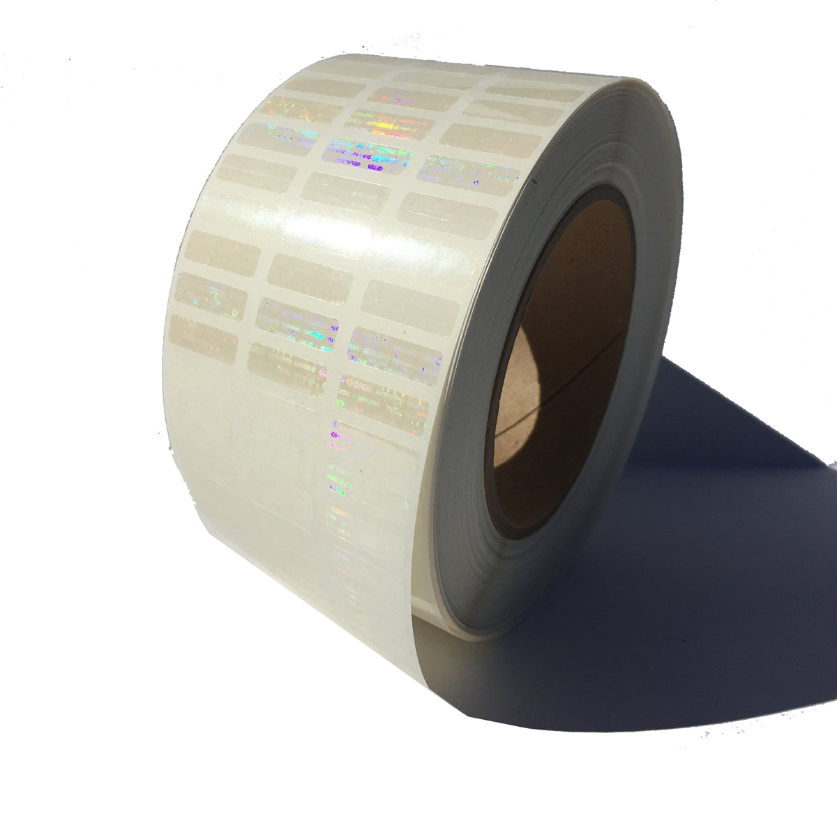 2,000 Clear Tamper Evident Holographic Security Label Seal Sticker, Rectangle 1" x 0.375" (25mm x 9mm).