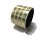 2,000 Gold Tamper Evident Holographic Security Round Label Seal Sticker, Round/ Circle 0.75" diameter (19mm).