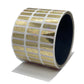10,000 Gold Tamper Evident Holographic Security Label Seal Sticker, Rectangle 0.75" x 0.25" (19mm x 6mm).
