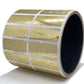 1,000 Gold Tamper Evident Holographic Security Label Seal Sticker, Rectangle 1.5" x 0.6" (38mm x 15mm).