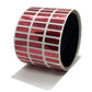 250 Red Tamper Evident Holographic Security Label Seal Sticker, Rectangle 0.75" x 0.25" (19mm x 6mm).