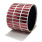 500 Red Tamper Evident Holographic Security Label Seal Sticker, Rectangle 0.75" x 0.25" (19mm x 6mm).