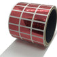 500 Red Tamper Evident Holographic Security Label Seal Sticker, Rectangle 1" x 0.5" (25mm x 13mm).