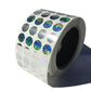1,000 Silver Tamper Evident Holographic Security Round Label Seal Sticker, Round/ Circle 0.5" diameter (13mm).