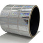 500 Silver Tamper Evident Holographic Security Label Seal Sticker, Rectangle 1" x 0.5" (25mm x 13mm).