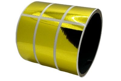250 TamperVoidPro® Bright Gold Metallic Tamper-Evident Security Labels Seal Sticker, Rectangle 2.75" x 1" (70mm x 25mm).